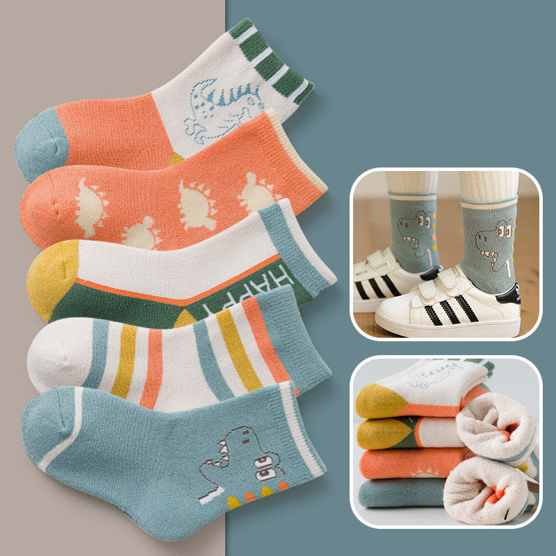 Cartoon Boys And Girls Winter Thickened Cotton Socks In The Tube - Boaties Collective