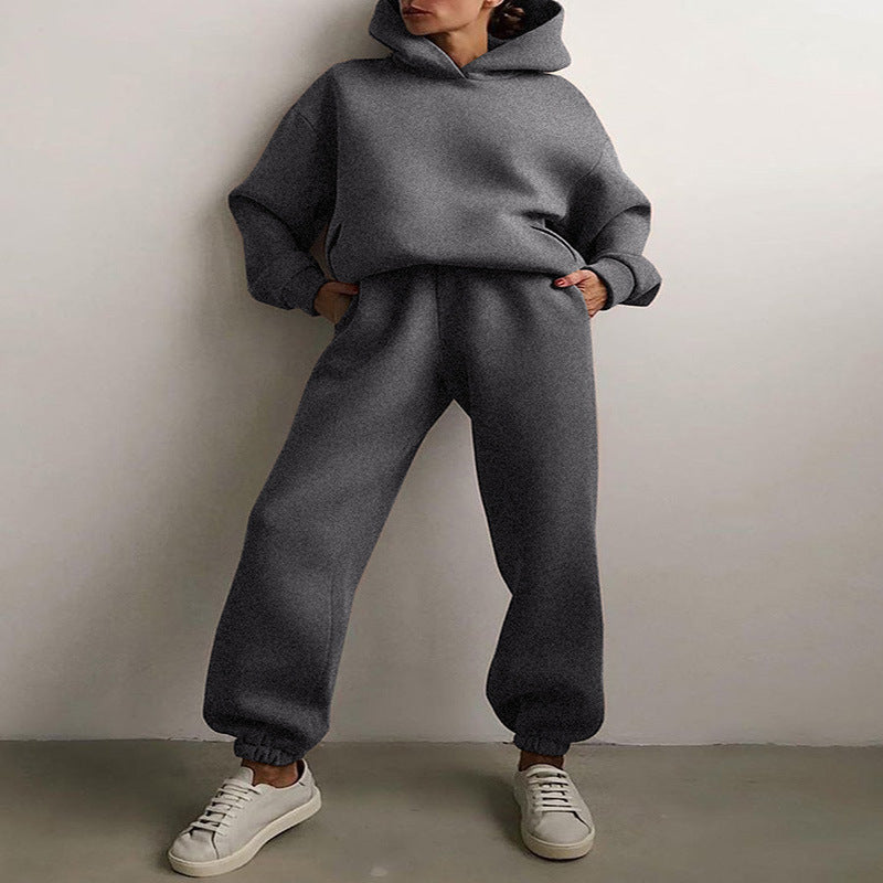 Women's Casual Hooded Sweater Two-piece Suit Clothes Hoodie Tracksuit - Boaties Collective