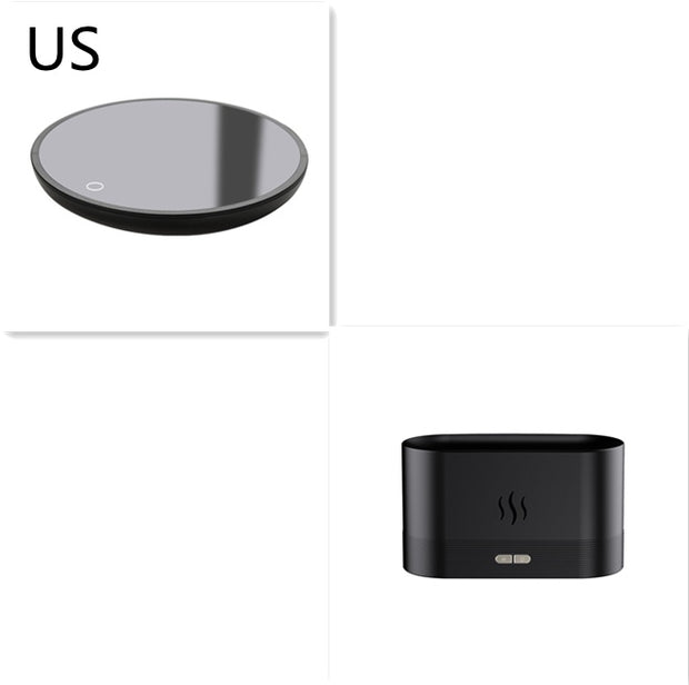 Aroma Diffuser With Flame Light Mist Humidifier Aromatherapy Diffuser With Waterless Auto-Off Protection For Spa Home Yoga Office - Boaties Collective