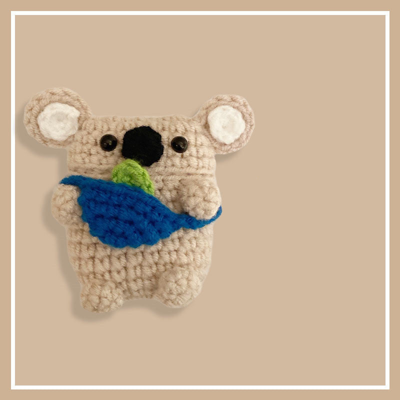 Homemade Handmade Knit Backpack Koala Bear Earphone Cover - Boaties Collective