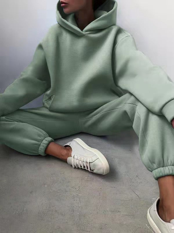 Women's Casual Hooded Sweater Two-piece Suit Clothes Hoodie Tracksuit - Boaties Collective