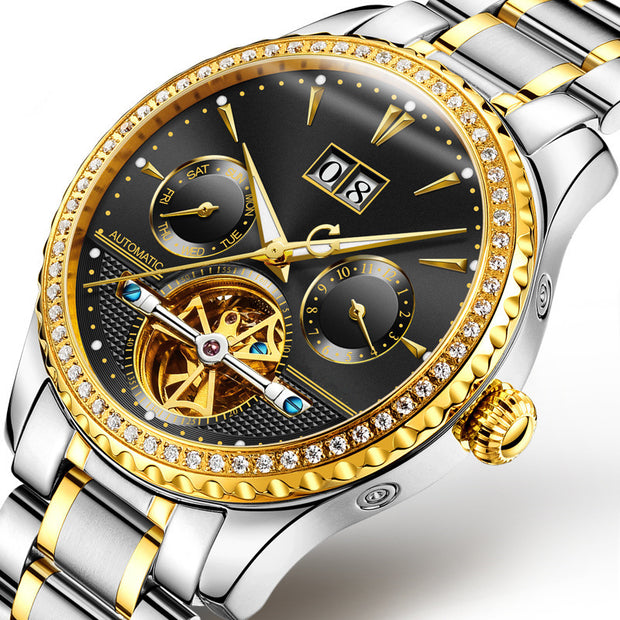 Men's Watch Automatic Mechanical Watch Hollow Waterproof Fashion Luminous Wrist 8731 - Boaties Collective