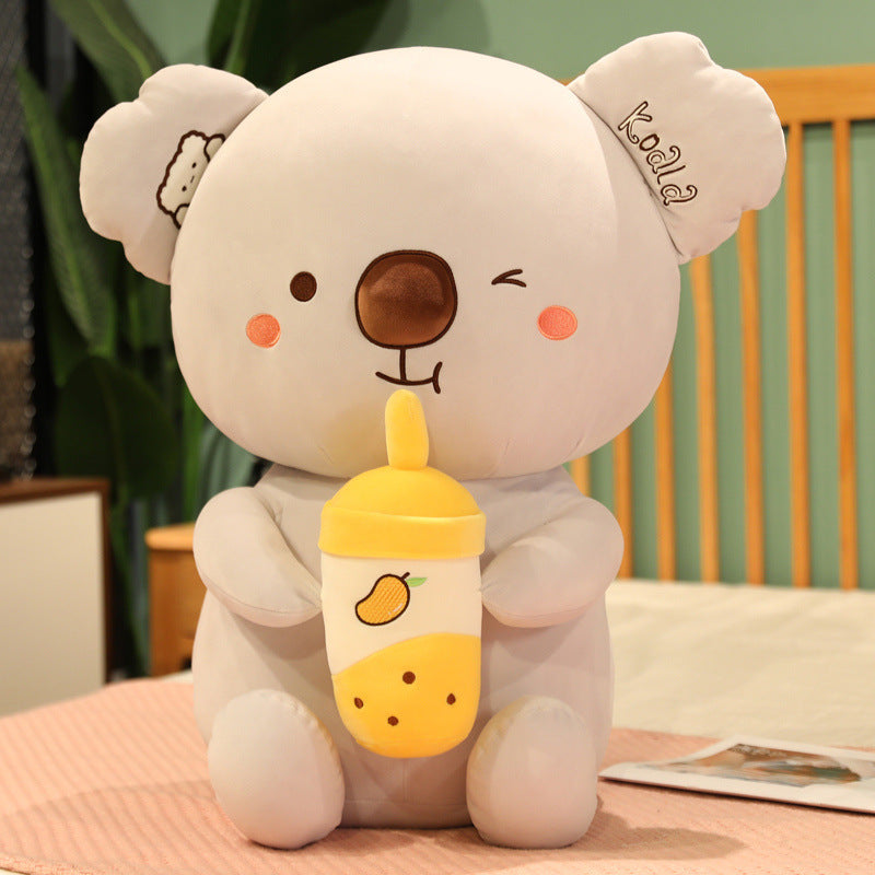 New Soft Milk Tea Cup Plush Doll Cute Koala Pillo - Boaties Collective