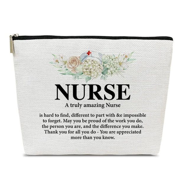 Nurse Appreciation Gifts Makeup Bag Nurse Gifts for Women Nurses Week Gifts Registered Nurse RN Gifts Nurse Practitioner Gifts A Truly Amazing Nurse is Hard to Find Makeup Cosmetic Bag for Purse - Boaties Collective