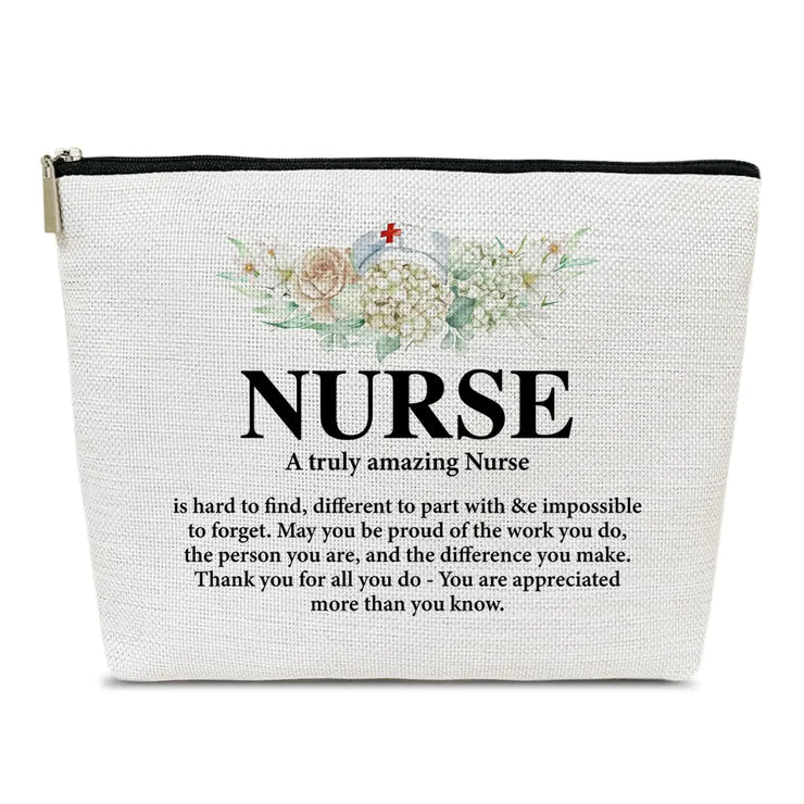 Nurse Appreciation Gifts Makeup Bag Nurse Gifts for Women Nurses Week Gifts Registered Nurse RN Gifts Nurse Practitioner Gifts A Truly Amazing Nurse is Hard to Find Makeup Cosmetic Bag for Purse - Boaties Collective