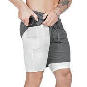 Men 2 in 1 Running Shorts Jogging Gym Fitness - Boaties Collective