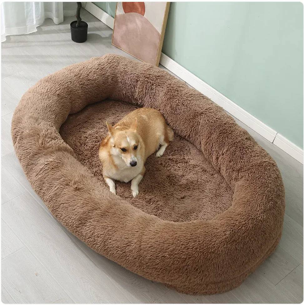 Plush Winter Pet Bed - Warm, Large, Removable & Washable