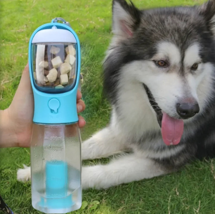 3-in-1 Pet Water & Food Bottle with Waste Bag Holder - Boaties Collective