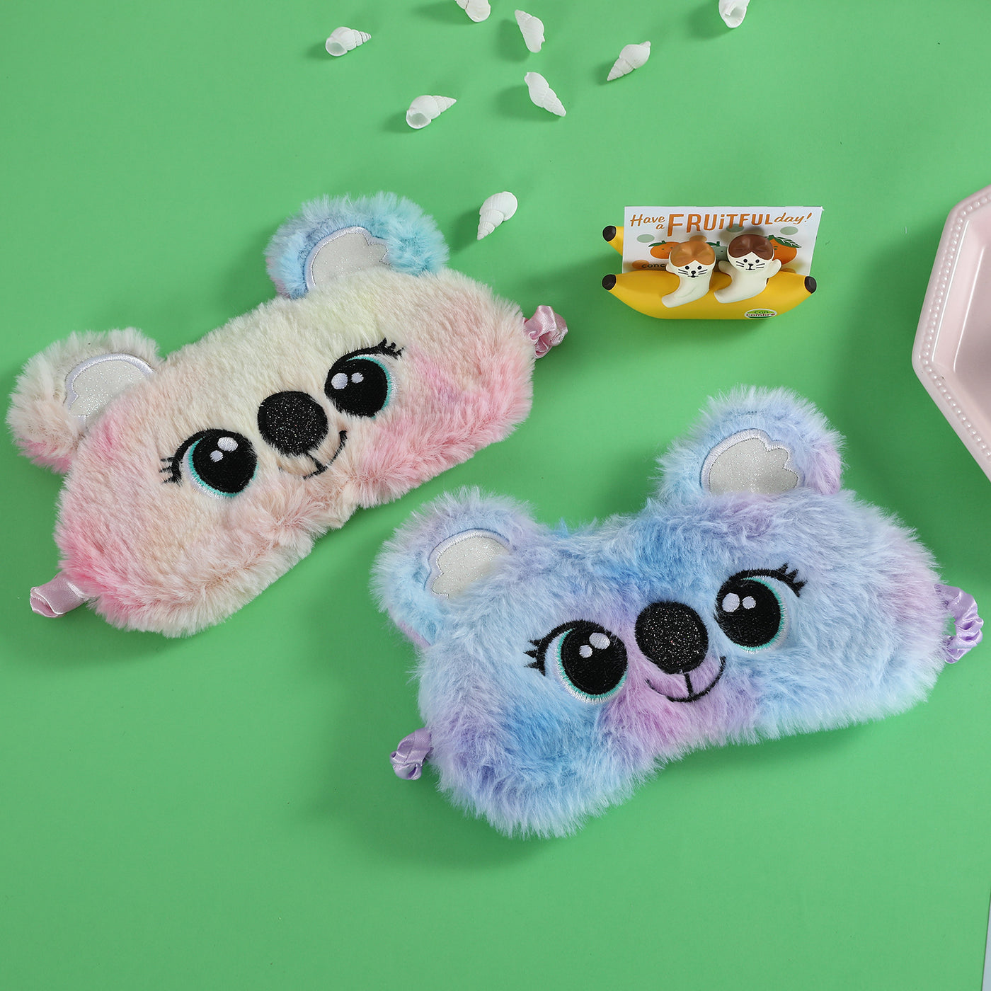 Cartoon Plush Embroidered Eye Mask Children Koala Cute - Boaties Collective