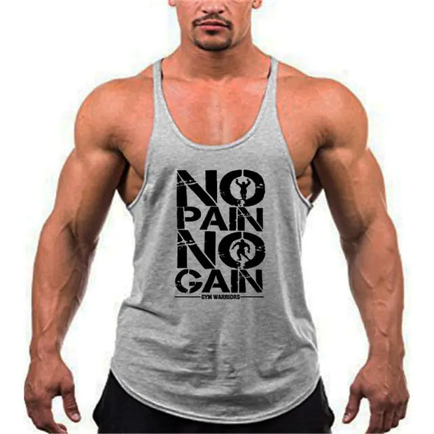 Brand Gym Stringer Tank Top Men Bodybuilding Clothing - Boaties Collective