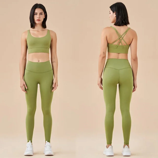 Seamless Yoga Set Gym Fitness Clothing Women Workout Set - Boaties Collective