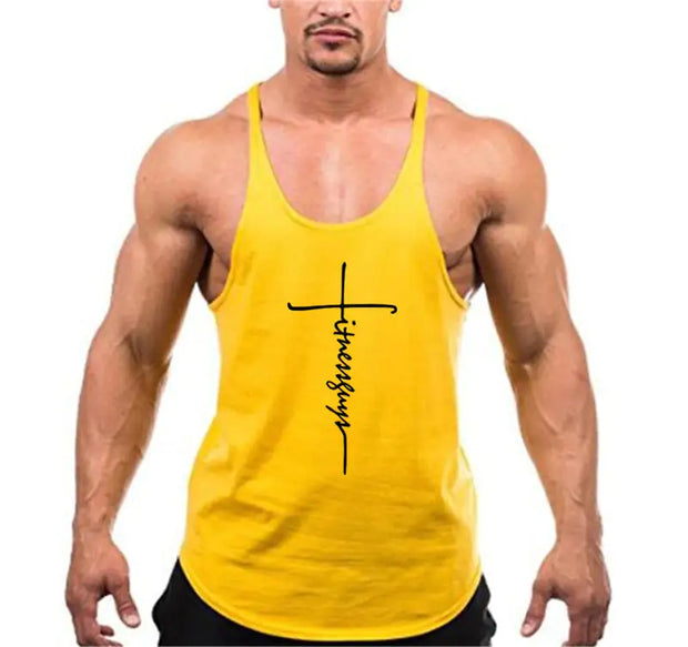 Brand Gym Stringer Tank Top Men Bodybuilding Clothing - Boaties Collective