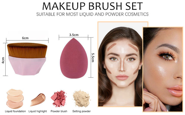 Belle & Rose™ Beauty Blenders/Foundation Brushes Set - Boaties Collective