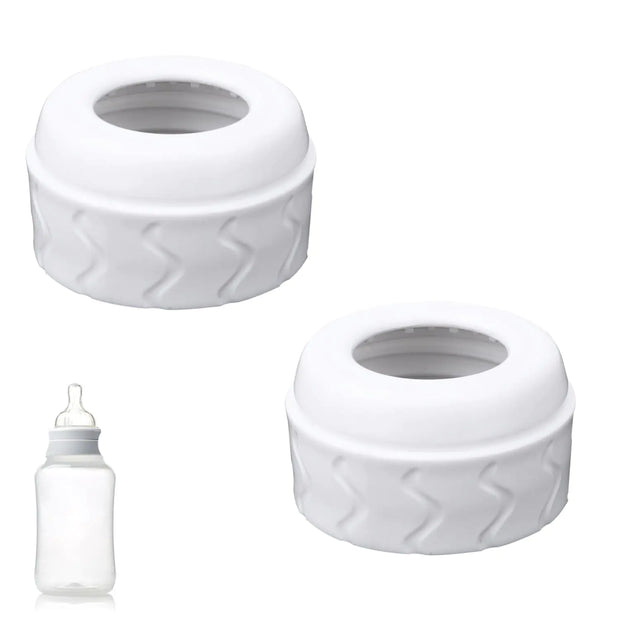 2pcs Replacement Bottle Nipple Ring Collars Compatible with Dr. Browns Narrow Plastic & Glass Bottles 4oz & 8oz No Leak or Spills Bottle Nipple Collars Rings Feeding Baby Accessories - Boaties Collective