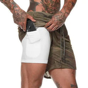 Men 2 in 1 Running Shorts Jogging Gym Fitness - Boaties Collective