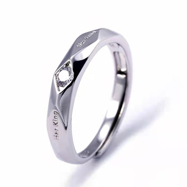 Couple Couple Rings Open Mouth White Gold Plated Men And Women - Boaties Collective