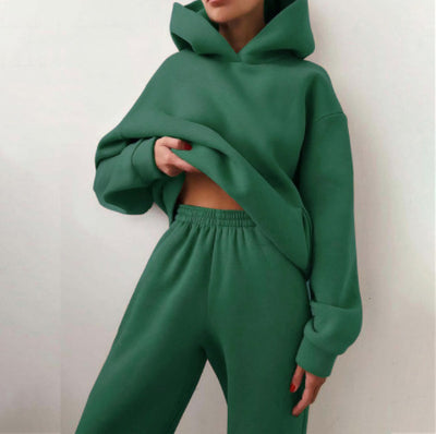 Women's Casual Hooded Sweater Two-piece Suit Clothes Hoodie Tracksuit - Boaties Collective