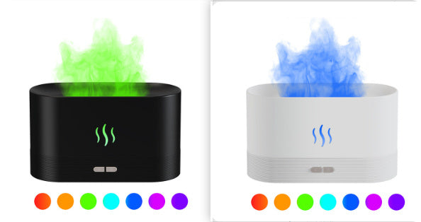 Aroma Diffuser With Flame Light Mist Humidifier Aromatherapy Diffuser With Waterless Auto-Off Protection For Spa Home Yoga Office - Boaties Collective