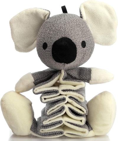 Hollypet Dog Toys Squeaky Toy Partial Stuffed Animal With Crinkle Paper Relieve Boredom For Small Medium And Large Dogs Gray Koala - Boaties Collective