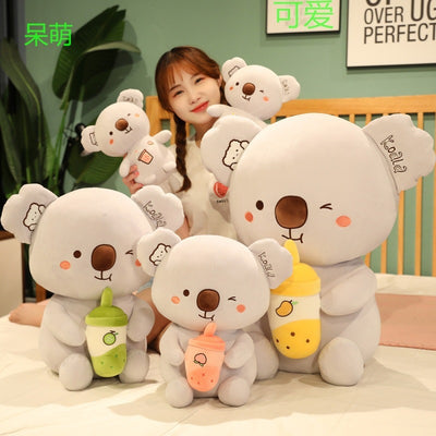 New Soft Milk Tea Cup Plush Doll Cute Koala Pillo - Boaties Collective