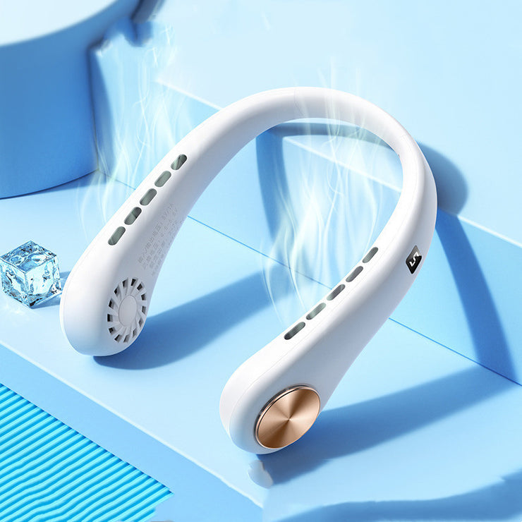 New Mini Neck Fan Portable Bladeless Hanging Neck Rechargeable Air Cooler Mini Summer Sports Fans - Boaties Collective