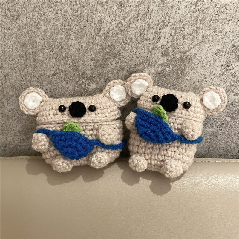 Homemade Handmade Knit Backpack Koala Bear Earphone Cover - Boaties Collective