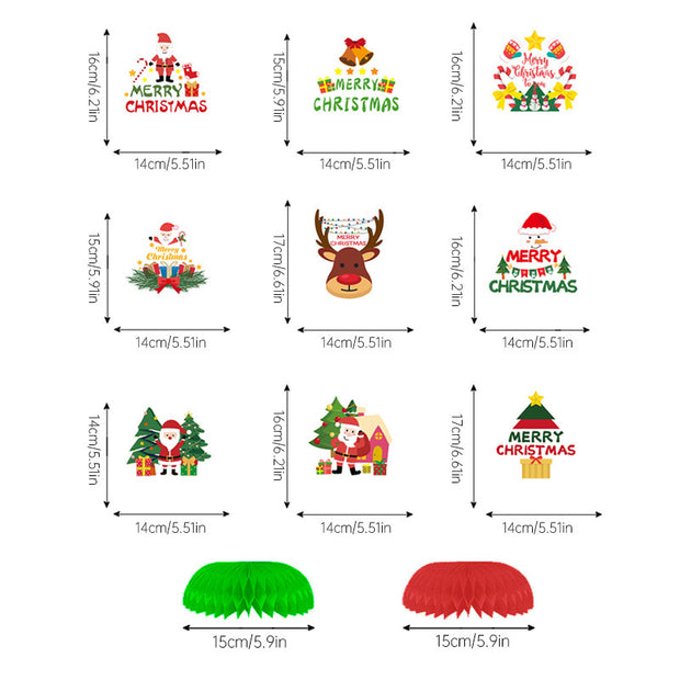 Christmas Honeycomb Decoration Table Decoration Theme Party Supplies Decorations - Boaties Collective