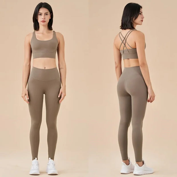 Seamless Yoga Set Gym Fitness Clothing Women Workout Set - Boaties Collective