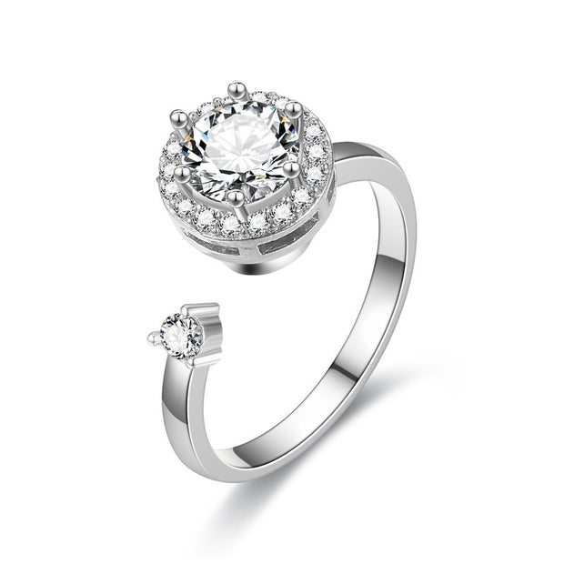 Turnable Rings Eyes Flowers Anxiety Rings For Women Fidget Spinner Ring Jewelry - Boaties Collective