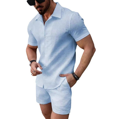 Men's Short-sleeved Casual Two-piece Set - Boaties Collective