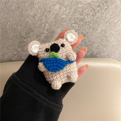 Homemade Handmade Knit Backpack Koala Bear Earphone Cover - Boaties Collective