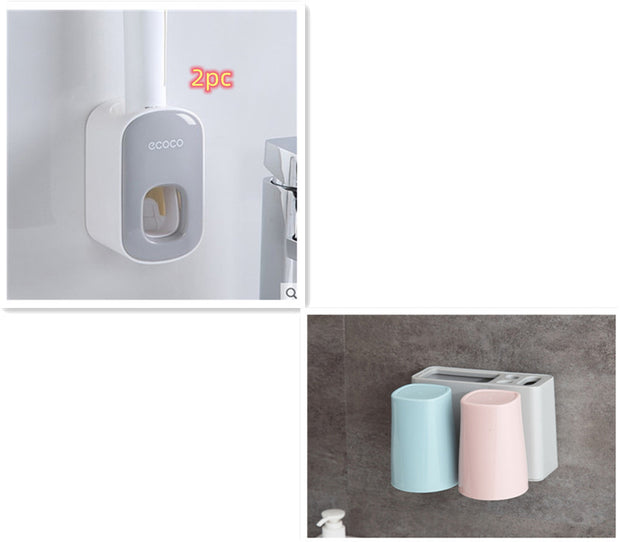 Wall Mounted Automatic Toothpaste Holder Bathroom Accessories Set Dispenser - Boaties Collective