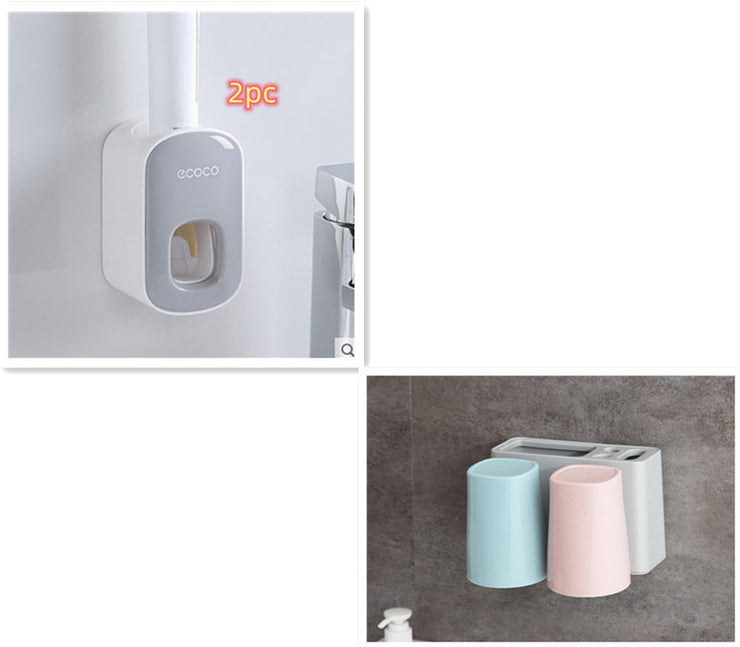 Wall Mounted Automatic Toothpaste Holder Bathroom Accessories Set Dispenser - Boaties Collective