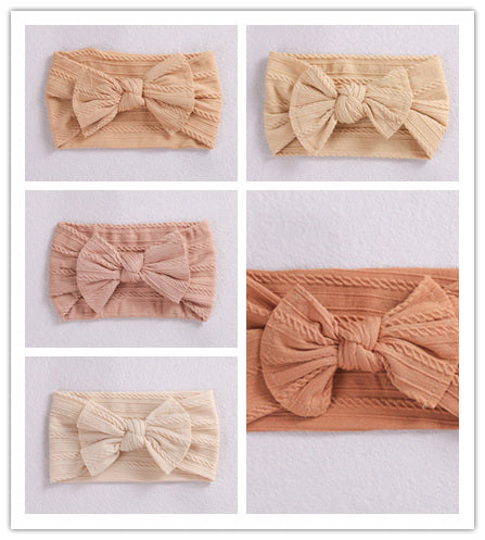 Baby Hair Accessories Elastic Head Bandwidth Edge Nylon Bow Headband For Children - Boaties Collective