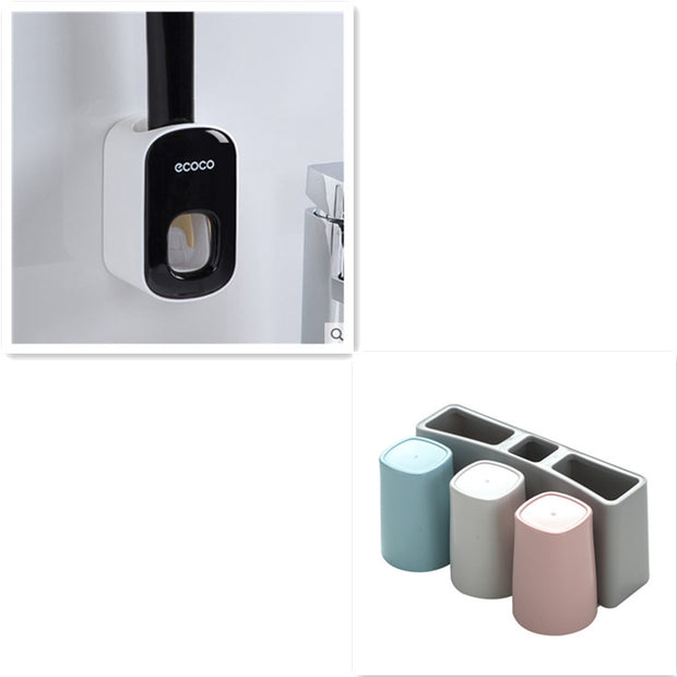 Wall Mounted Automatic Toothpaste Holder Bathroom Accessories Set Dispenser - Boaties Collective