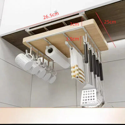 Under Shelf Storage Rack Home Kitchen Hanging Cabinet Cutting Board Organizer - Boaties Collective