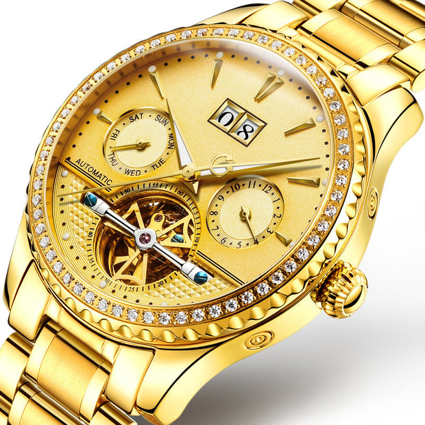 Men's Watch Automatic Mechanical Watch Hollow Waterproof Fashion Luminous Wrist 8731 - Boaties Collective