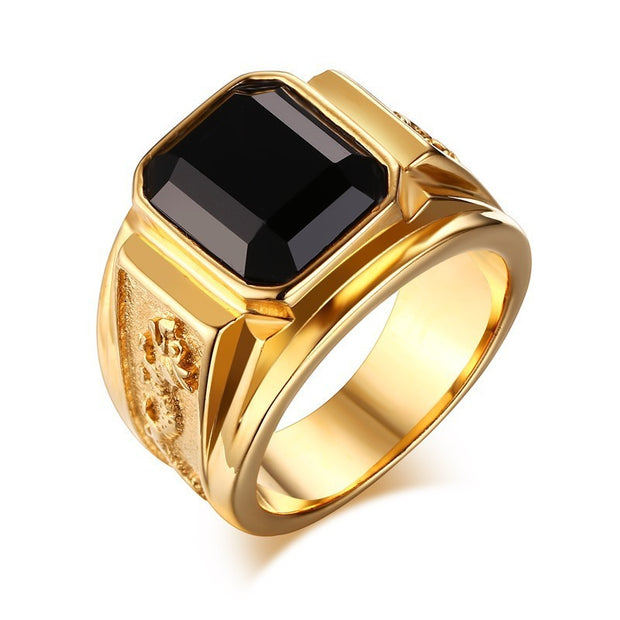 Trendy Fashion Rings Vintage Men's Gold Diamond Rings - Boaties Collective