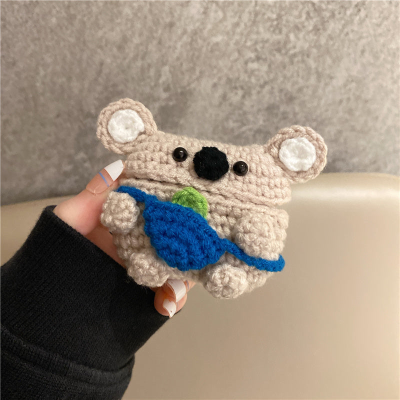 Homemade Handmade Knit Backpack Koala Bear Earphone Cover - Boaties Collective