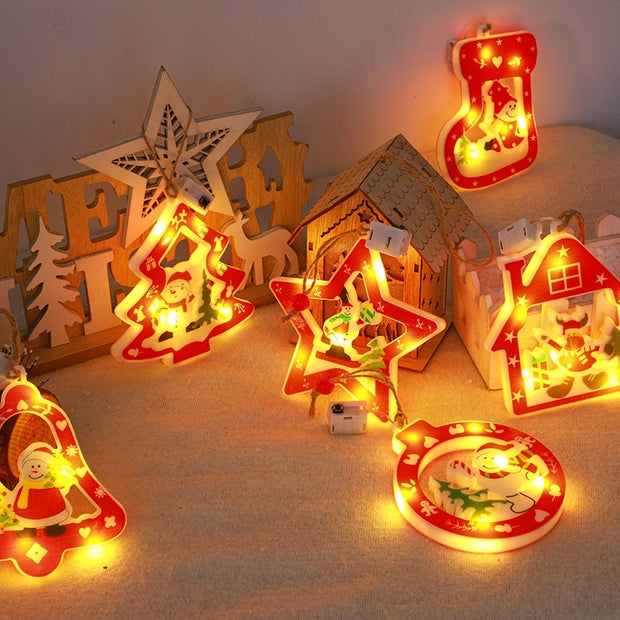 Decorative String Lights Christmas House Christmas Tree Pendant - Boaties Collective