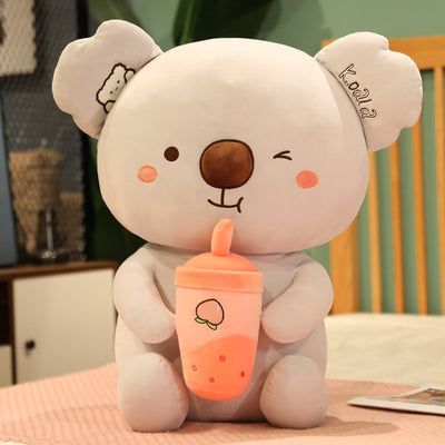 New Soft Milk Tea Cup Plush Doll Cute Koala Pillo - Boaties Collective