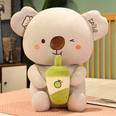 New Soft Milk Tea Cup Plush Doll Cute Koala Pillo - Boaties Collective