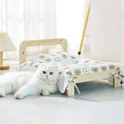 Solid Wood Cat Bed With Removable And Washable Pet Supplies For All Seasons - Boaties Collective