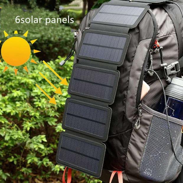 Outdoor Folding Solar Panel Charger Portable 5V 2.1A USB Output Devices Camp Hiking Backpack Travel Power Supply For Smartphones - Boaties Collective