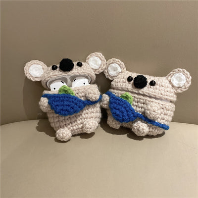 Homemade Handmade Knit Backpack Koala Bear Earphone Cover - Boaties Collective