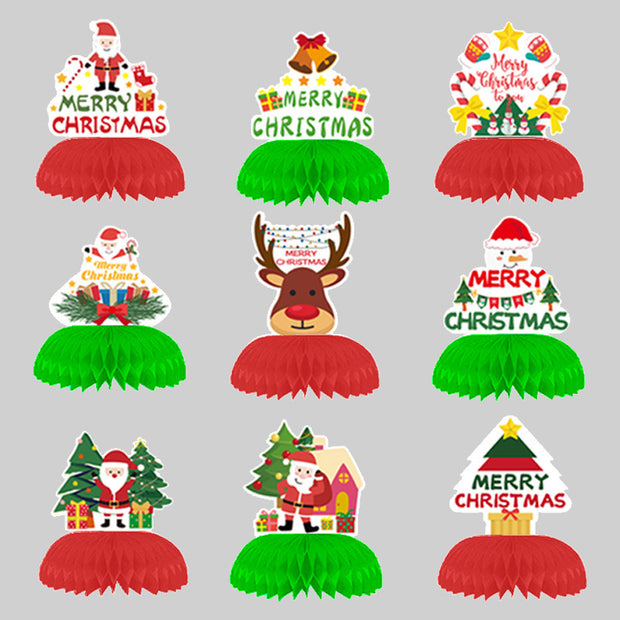 Christmas Honeycomb Decoration Table Decoration Theme Party Supplies Decorations - Boaties Collective