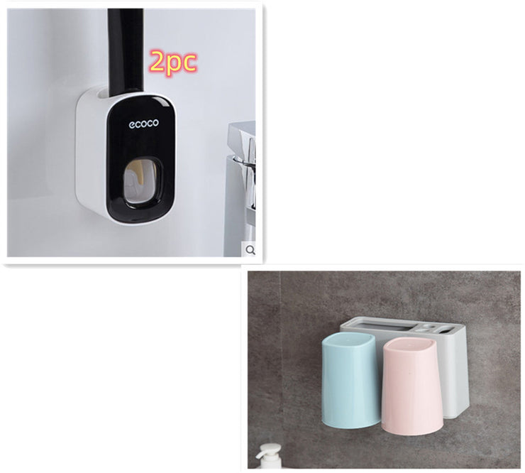 Wall Mounted Automatic Toothpaste Holder Bathroom Accessories Set Dispenser - Boaties Collective