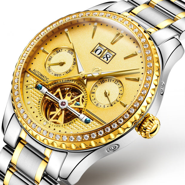 Men's Watch Automatic Mechanical Watch Hollow Waterproof Fashion Luminous Wrist 8731 - Boaties Collective