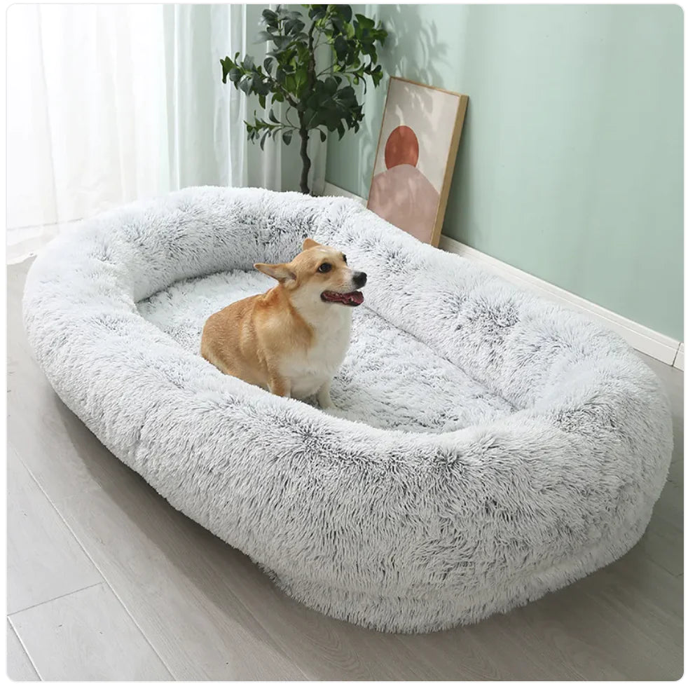 Plush Winter Pet Bed - Warm, Large, Removable & Washable