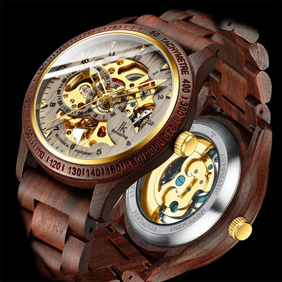 Classic Wooden Men's Mechanical Watch - Boaties Collective